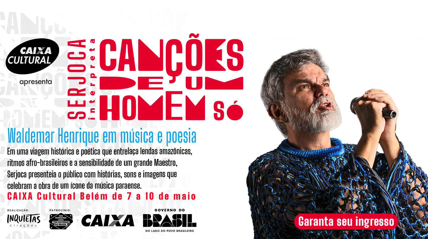 Arte principal do espetaculo Cancoes de um Homem So