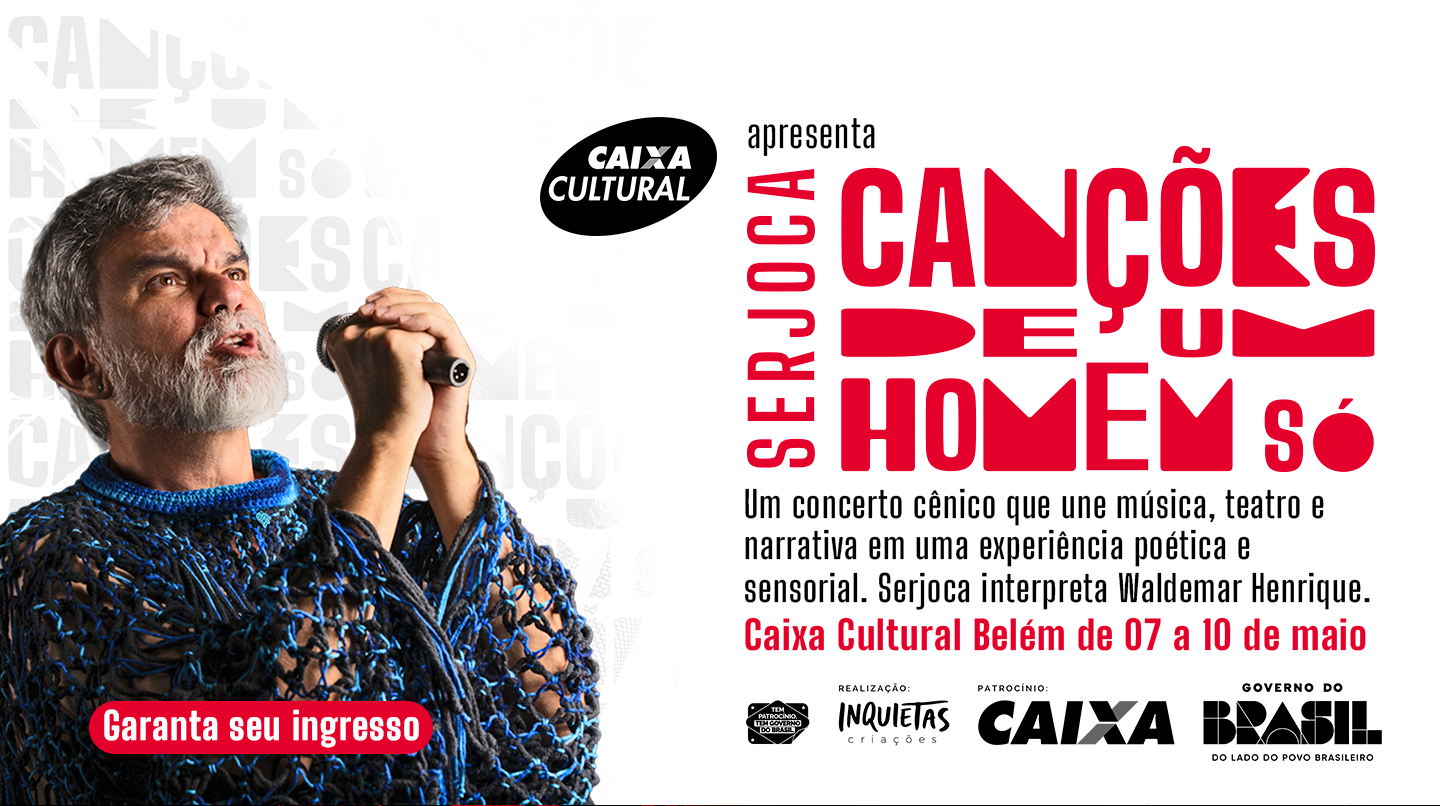 Arte principal do espetaculo Cancoes de um Homem So